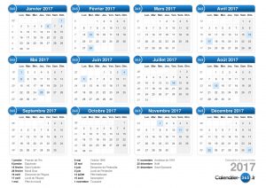 Calendrier 2017